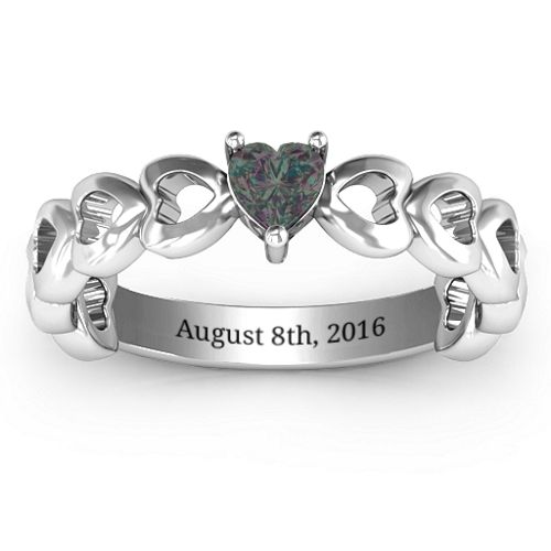 Enchanting Love Promise Ring – Sterling Silver with Alexandrite
