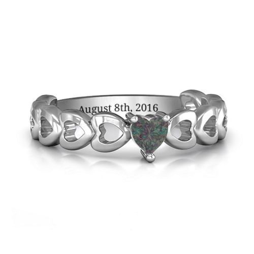 Enchanting Love Promise Ring – Sterling Silver with Alexandrite