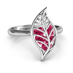 Mint to Be Cage Leaf Ring