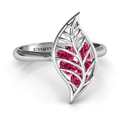 Mint to Be Cage Leaf Ring