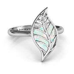 Mint to Be Cage Leaf Ring