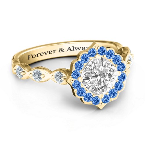 Vintage Glamour Ring With Accent Stones