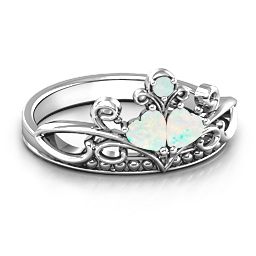 Ever Enchanted Double Heart Tiara Ring