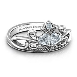 Ever Enchanted Double Heart Tiara Ring