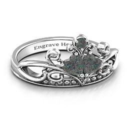 Ever Enchanted Double Heart Tiara Ring