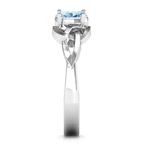 Trinity Knot Oval Gemstone Ring