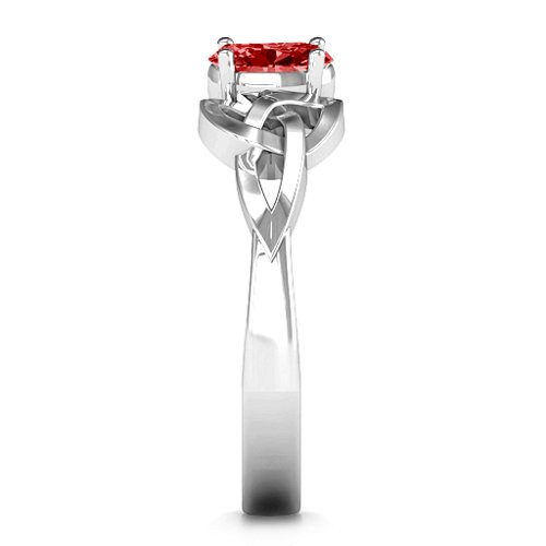 Trinity Knot Oval Gemstone Ring