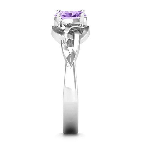 Trinity Knot Oval Gemstone Ring