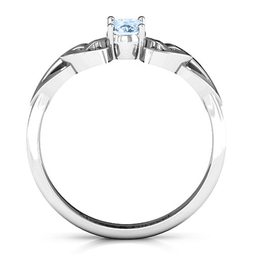 Trinity Knot Oval Gemstone Ring