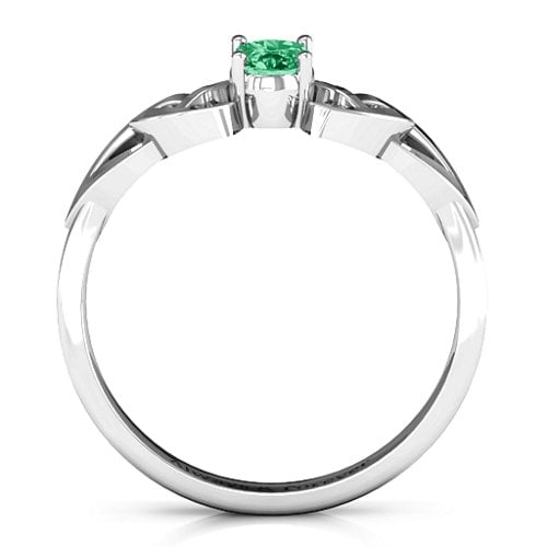 Trinity Knot Oval Gemstone Ring
