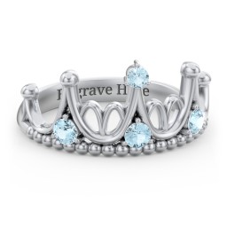 Like A Dream Tiara Ring in 925 Sterling Silver with Blue Topaz
