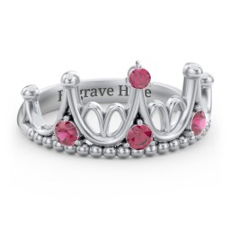 Like A Dream Tiara Ring in 925 Sterling Silver with Ruby