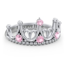 Like A Dream Tiara Ring in 925 Sterling Silver with Pink Tourmaline