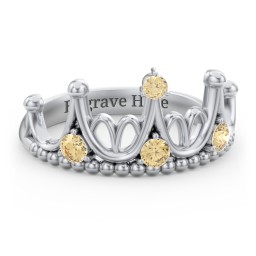 Like A Dream Tiara Ring in 925 Sterling Silver with Citrine