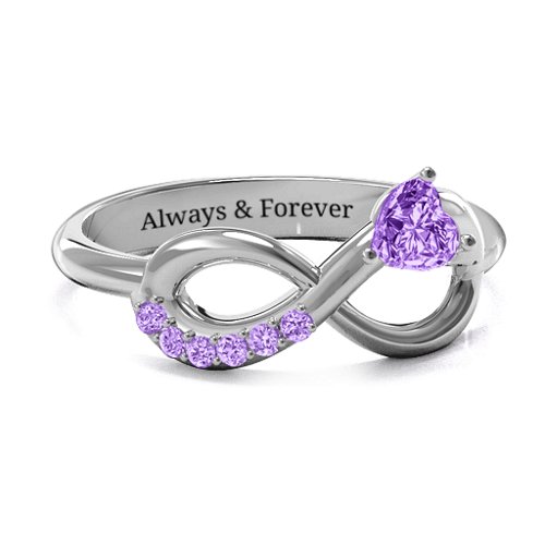 Infinity In Love Ring with Accents