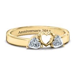 Sparkling Sweethearts Two-Stone Ring