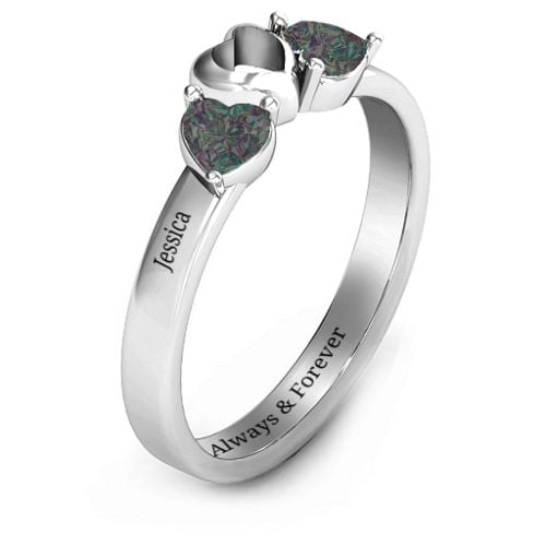 Sparkling Sweethearts Two-Stone Ring