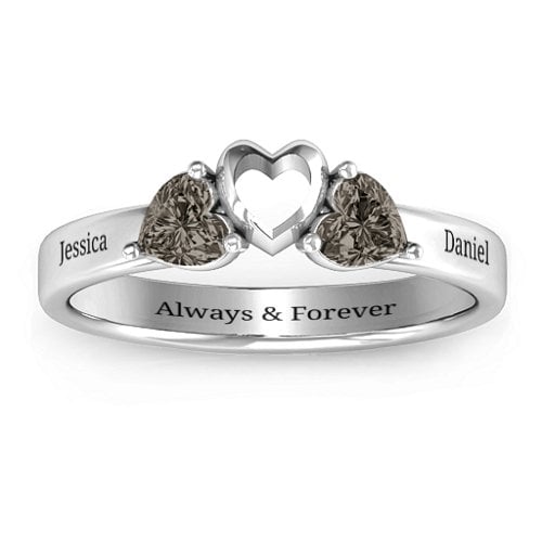 Sparkling Sweethearts Two-Stone Ring