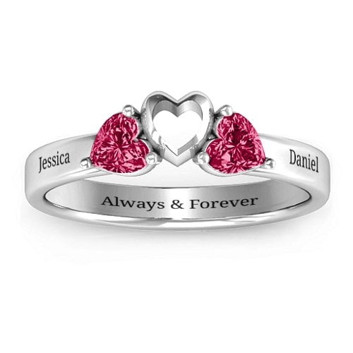Sparkling Sweethearts Two-Stone Ring