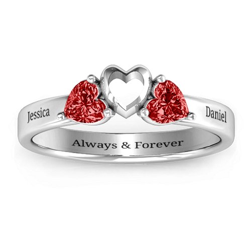 Sparkling Sweethearts Two-Stone Ring
