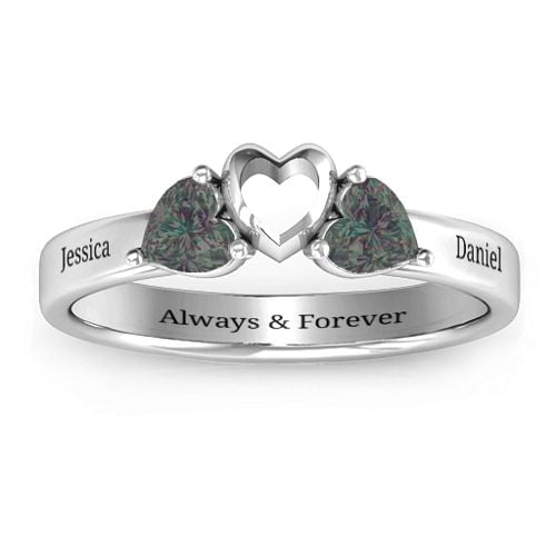 Sparkling Sweethearts Two-Stone Ring
