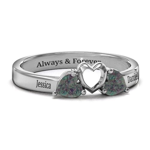 Sparkling Sweethearts Two-Stone Ring