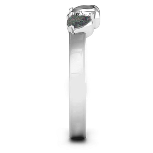 Sparkling Sweethearts Two-Stone Ring – Sterling Silver with Alexandrite