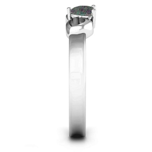 Darling Heart Wraparound Ring – Sterling Silver with Alexandrite