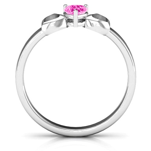 Darling Heart Wraparound Ring – Sterling Silver with Pink Tourmaline