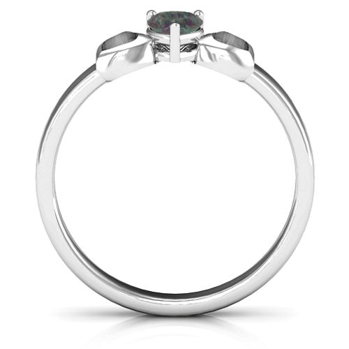 Darling Heart Wraparound Ring – Sterling Silver with Alexandrite