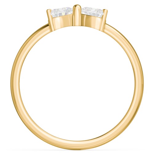 Adorable Bow Ring – 10K Yellow Gold with Diamond