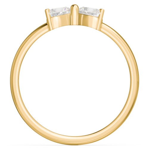 Adorable Bow Ring – 18K Gold Plated Silver with Cubic Zirconia