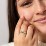 Adorable Bow Ring – 10K Rose Gold with Cubic Zirconia and Garnet