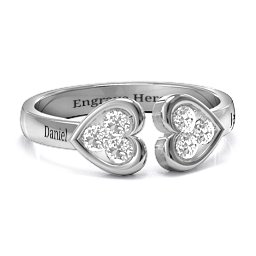 Heart To Heart Wraparound Ring