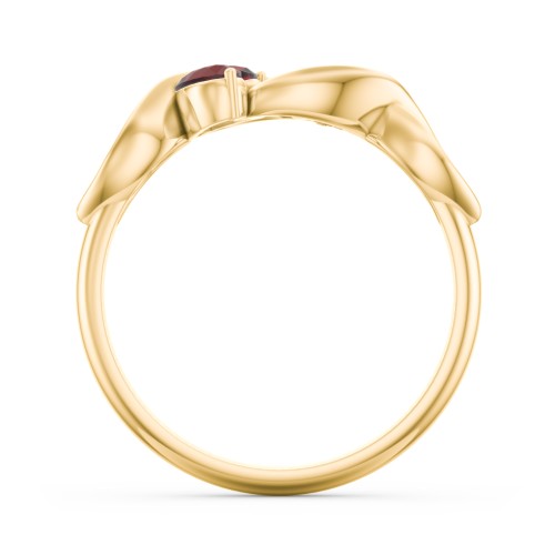 Heavenly Hearts Ring with Heart Birthstones