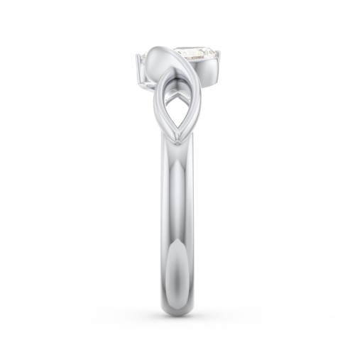 Heavenly Hearts Ring with Heart Birthstones – Sterling Silver with Cubic Zirconia