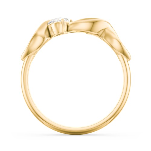 Heavenly Hearts Ring with Heart Birthstones – 10K Yellow Gold with Cubic Zirconia