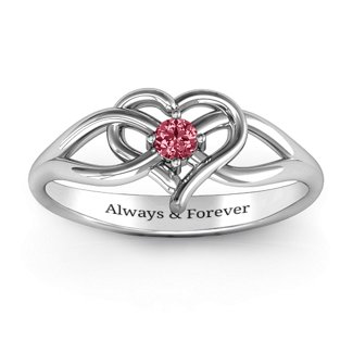 Everlasting Elegance Interwoven Heart Ring Jewlr