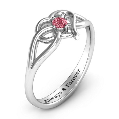 Everlasting Elegance Interwoven Heart Ring Jewlr
