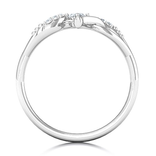 You Have My Heart Ring with Accents – Sterling Silver with Diamond