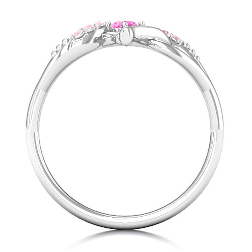 You Have My Heart Ring with Accents – Sterling Silver with Pink Tourmaline and Fancy Pink Premium Zirconia