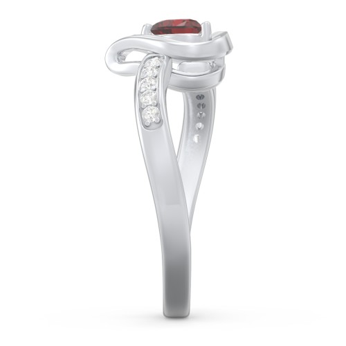 Falling For You Accented Heart Ring