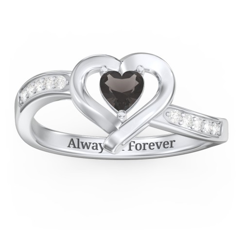 Falling For You Accented Heart Ring