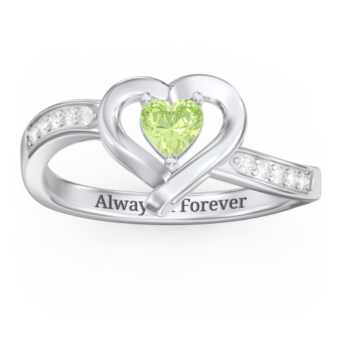 Falling For You Accented Heart Ring