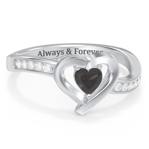 Falling For You Accented Heart Ring