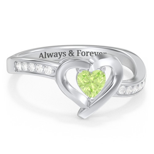 Falling For You Accented Heart Ring