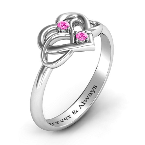 Together Forever Two-Stone Ring – Sterling Silver with Pink Tourmaline