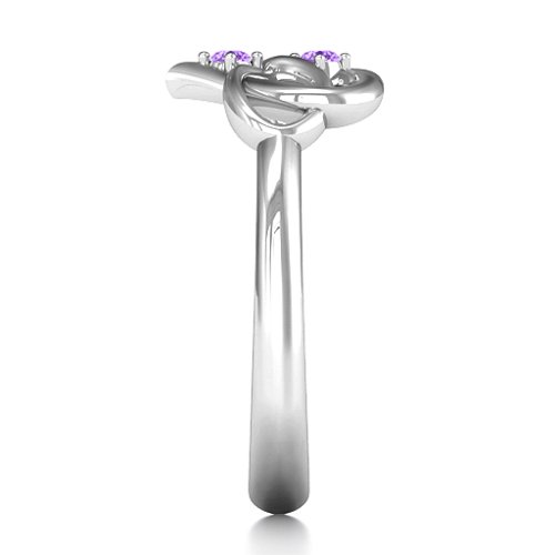 Together Forever Two-Stone Ring – Sterling Silver with Amethyst