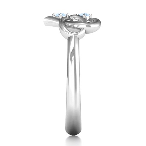 Together Forever Two-Stone Ring – Sterling Silver with Aquamarine