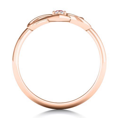 Together Forever Two-Stone Ring – 10K Rose Gold with Garnet and Cubic Zirconia